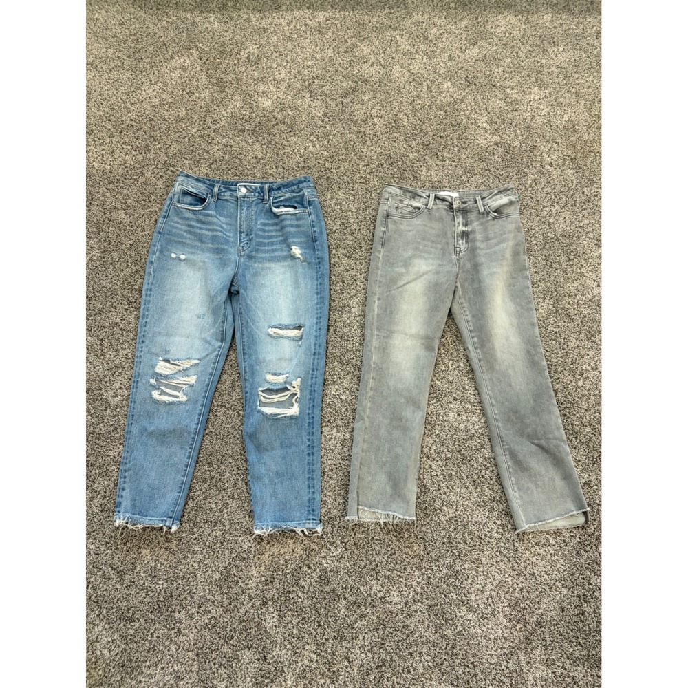 Mica & Vervet Blue Distressed and Black Denim Jeans Bundle of 2 Women's Size 29 - Picture 2 of 9